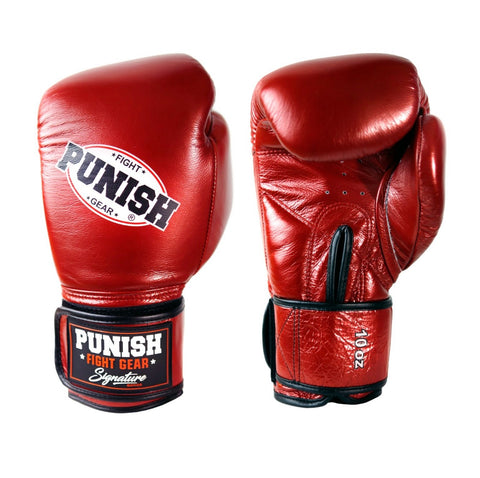 Punish Signature Series Boxing Gloves Metallic Blood Red