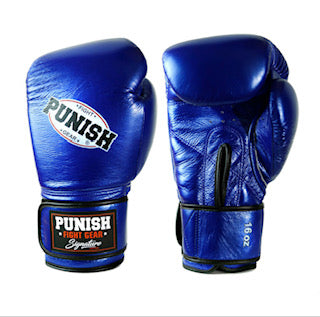 Punish Signature Series Boxing Gloves Chrome Blue